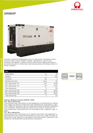 Diesel Generatoren PRAMAC Lifter GRW 95 P