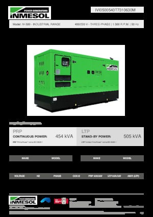 Diesel Generatoren INMESOL IV-500