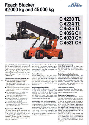 Reachstapelaar Linde C 4030 CH/4