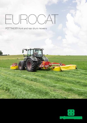 Achtertrommels met kneuzer Pöttinger EuroCat 272 ED