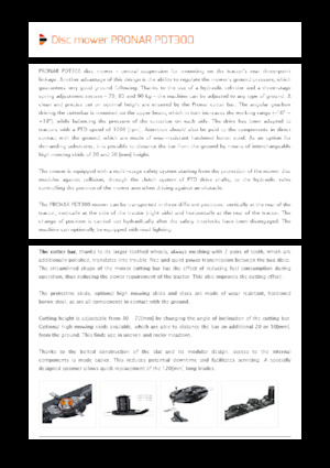 Achtermaaier - Schijf zonder kneuzer Pronar PDT 300