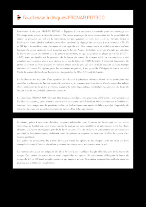 Achtermaaier - Schijf zonder kneuzer Pronar PDT 300