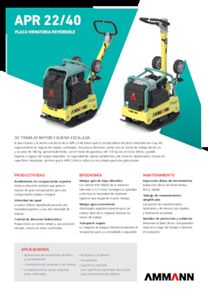 Omkeerbare Trilplaten Ammann APR 2240