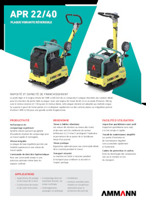 Omkeerbare Trilplaten Ammann APR 2240