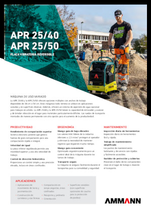 Omkeerbare Trilplaten Ammann APR 2550