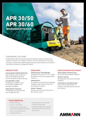 Omkeerbare Trilplaten Ammann APR 3060