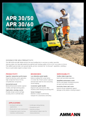 Omkeerbare Trilplaten Ammann APR 3060