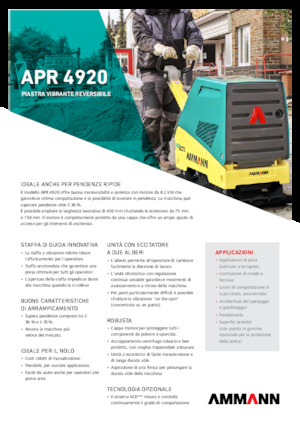 Omkeerbare Trilplaten Ammann APR 4920