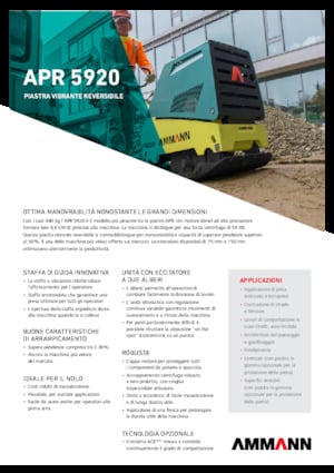 Omkeerbare Trilplaten Ammann APR 5920