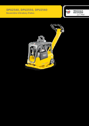 Omkeerbare Trilplaten Wacker Neuson DPU2540H