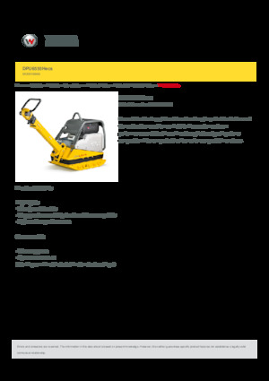 Omkeerbare Trilplaten Wacker Neuson DPU6555Hecs 