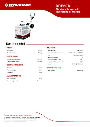 Omkeerbare Trilplaten Dynapac DRP20D