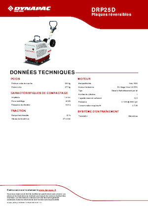 Omkeerbare Trilplaten Dynapac DRP25D