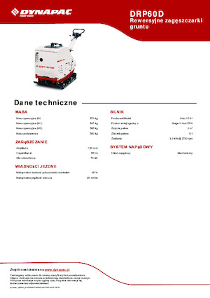 Omkeerbare Trilplaten Dynapac DRP60D