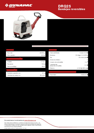 Omkeerbare Trilplaten Dynapac DRQ25