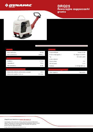 Omkeerbare Trilplaten Dynapac DRQ25