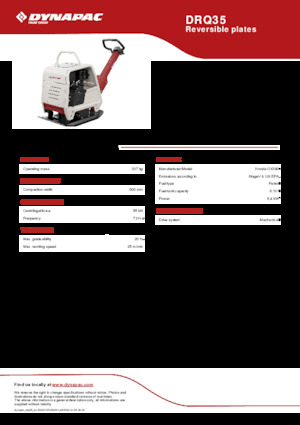 Omkeerbare Trilplaten Dynapac DRQ35