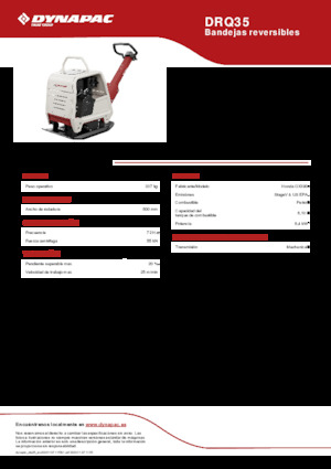 Omkeerbare Trilplaten Dynapac DRQ35