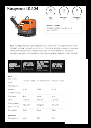 Omkeerbare Trilplaten Husqvarna LG 504