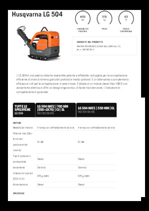 Omkeerbare Trilplaten Husqvarna LG 504