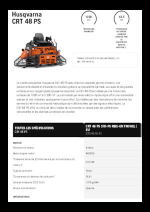 2 zits Husqvarna CRT 48 PS