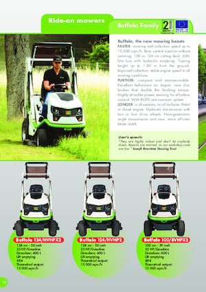 Zitmaaiers en Tuin tractoren Etesia BUFFALO 100 BPHP2