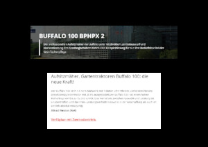 Zitmaaiers en Tuin tractoren Etesia BUFFALO 100 BPHPX2