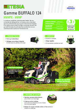 Zitmaaiers en Tuin tractoren Etesia BUFFALO 124 HVHP2