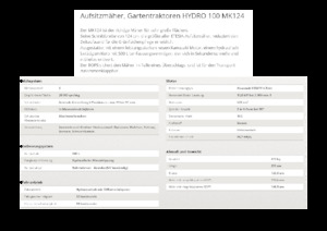 Zitmaaiers en Tuin tractoren Etesia HYDRO 100 MK124