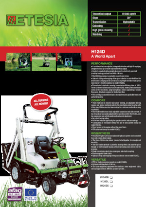 Zitmaaiers en Tuin tractoren Etesia HYDRO 124 DN