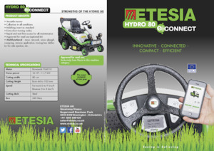 Zitmaaiers en Tuin tractoren Etesia HYDRO 80 E-CONNECT MKHP4