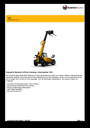 Telescoopladers Kramer 2205