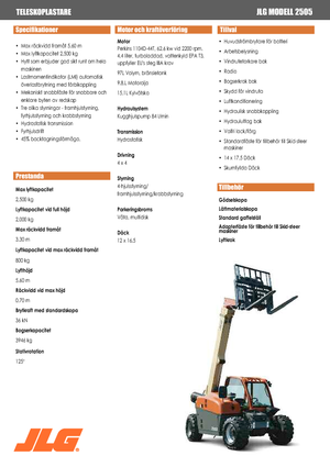 Telescoopladers JLG 2505