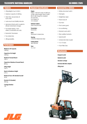 Telescoopladers JLG 2505