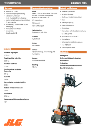 Telescoopladers JLG 2505