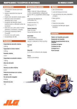 Telescoopladers JLG 3508 PS