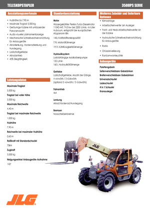 Telescoopladers JLG 3508 PS