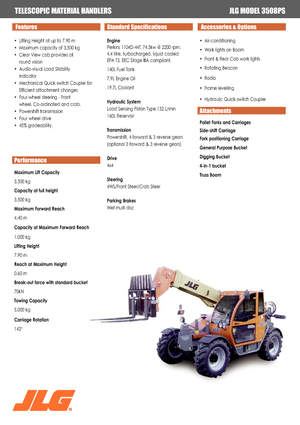 Telescoopladers JLG 3508 PS
