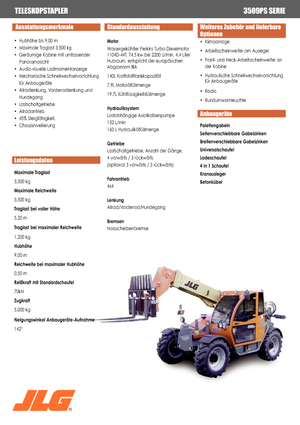 Telescoopladers JLG 3509 PS