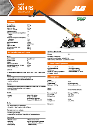 Telescoopladers JLG 3614 RS