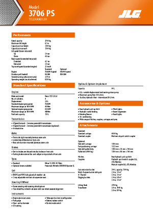 Telescoopladers JLG 3706 PS