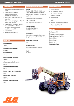 Telescoopladers JLG 4008 PS