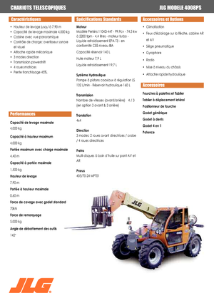 Telescoopladers JLG 4008 PS