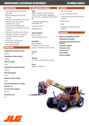 Telescoopladers JLG 4009 PS