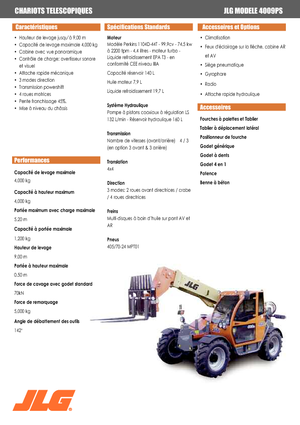 Telescoopladers JLG 4009 PS