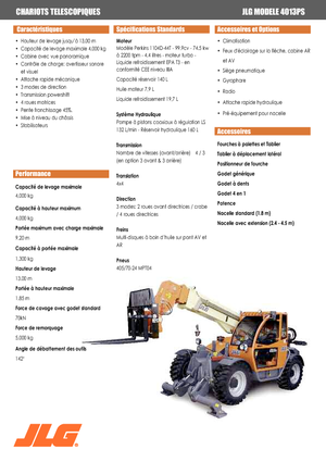 Telescoopladers JLG 4013 PS