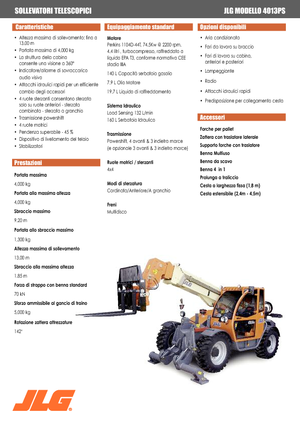 Telescoopladers JLG 4013 PS