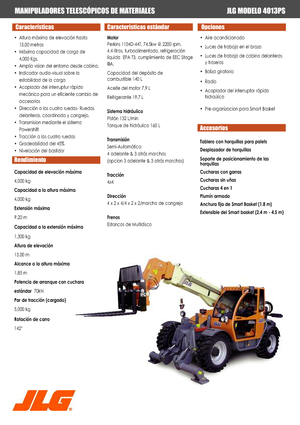 Telescoopladers JLG 4013 PS
