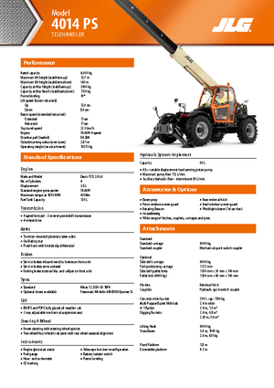 Telescoopladers JLG 4014 PS