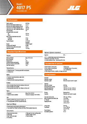 Telescoopladers JLG 4017 PS